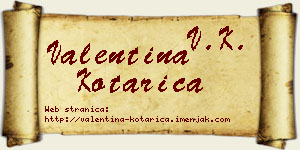 Valentina Kotarica vizit kartica
